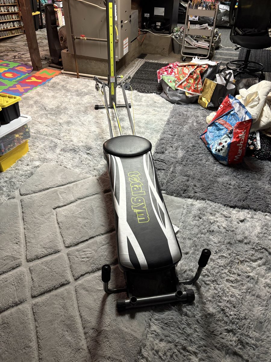 Total Gym Total Force Home Gym Resistance Training Fitness Machine with Accessories