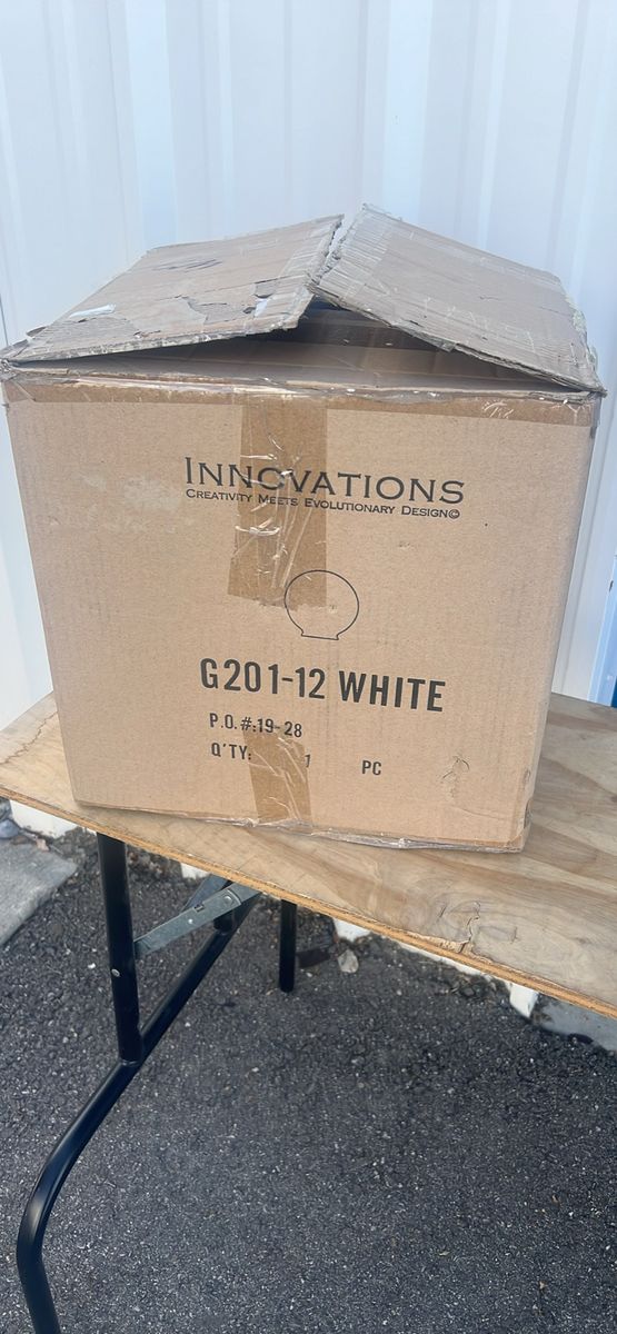 Innovations Lighting G201-12 White globe shade