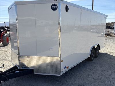 8.5x20 Wells Cargo Revv Enclosed Car Hauler Trailer - 7'0" Interior - 10K GVWR - .080 PolyCor, Rear Spoiler w/ Load Lights