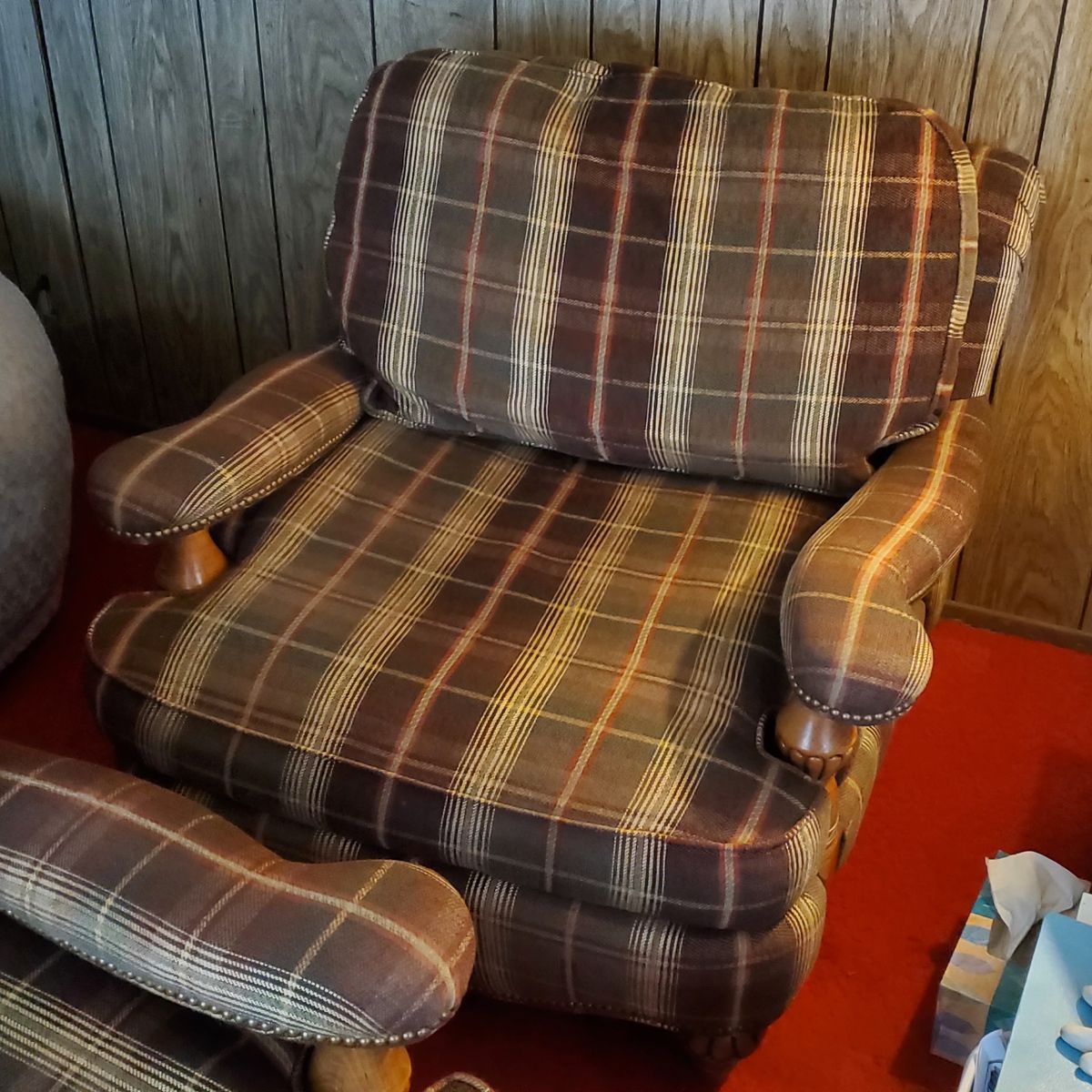 Plush Plaid Chairs