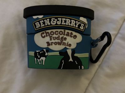 Ben & Jerry's Chocolate Fudge Brownie AirPods Case Cover with Keychain