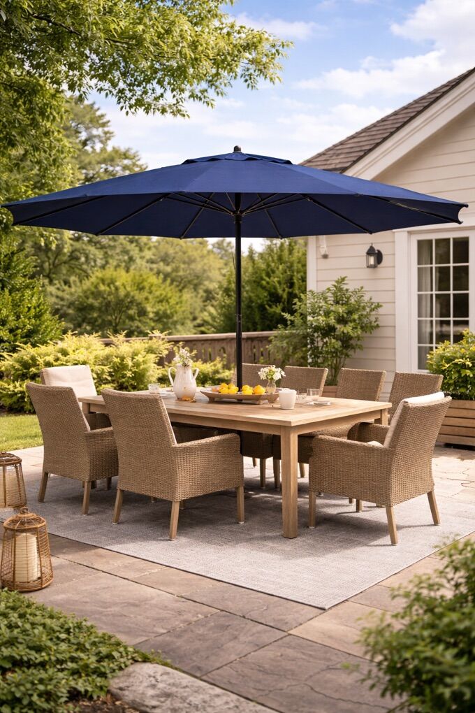 New 15ft Black Patio Table Umbrella!