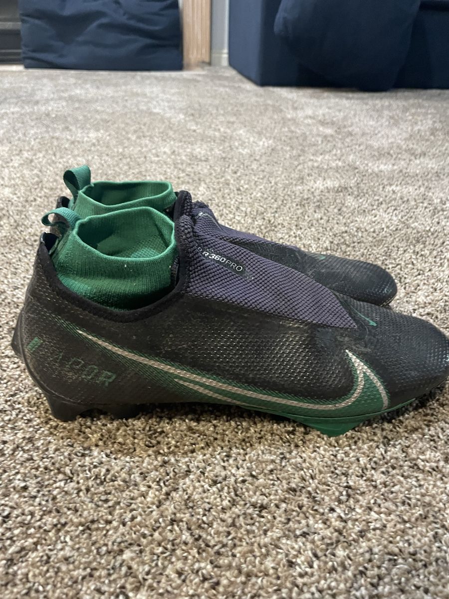 Nike Vapor Edge 360 Pro Football Cleats - Size 12 - Black/Green