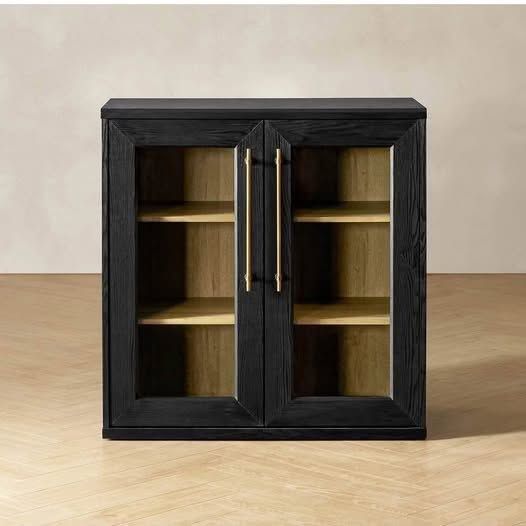 Blake Black Oak Modular Storage Cabinet