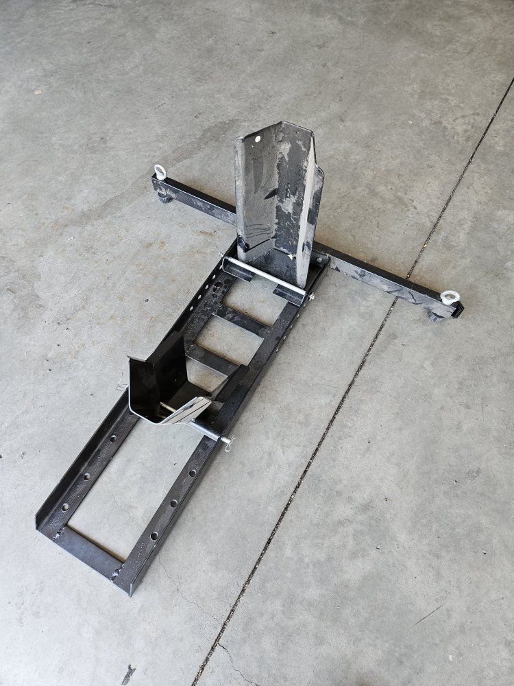 Motorcycle Wheel Chock Stand - Heavy Duty Steel - Adjustable for Various Wheel Sizes