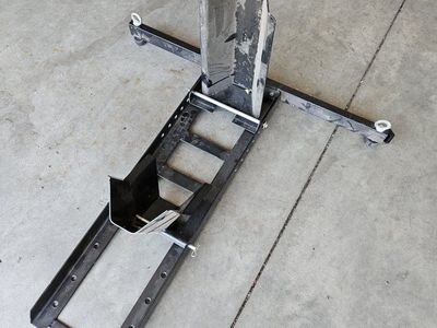 Motorcycle Wheel Chock Stand - Heavy Duty Steel - Adjustable for Various Wheel Sizes