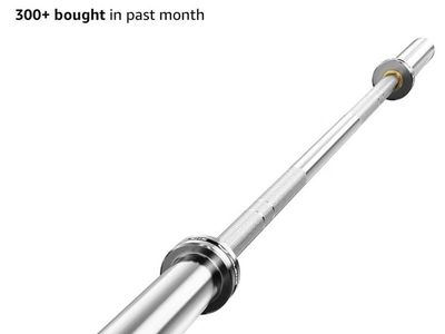JELENS 7ft 45lbs Olympic Barbell, 1000lb Capacity, Chrome Steel, Knurled Grip for Strength Training