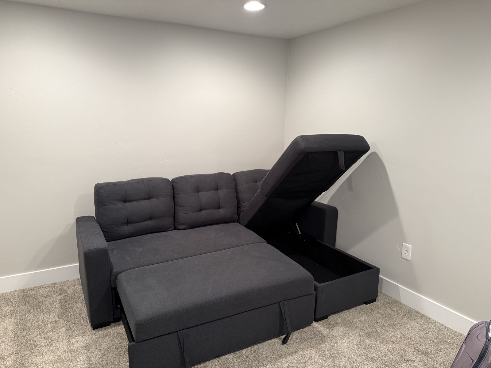 Small Three Seat, Couch, Pullout Bed