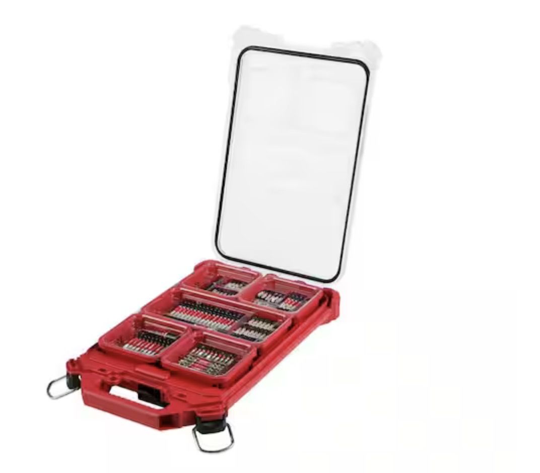 Milwaukee SHOCKWAVE Impact Duty Alloy Steel Screw Driver Bit Set with PACKOUT Case (100-Piece