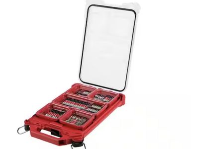 Milwaukee SHOCKWAVE Impact Duty Alloy Steel Screw Driver Bit Set with PACKOUT Case (100-Piece