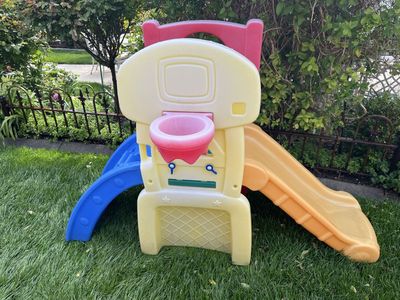 Kids toddler playgym climber faded but works fine.