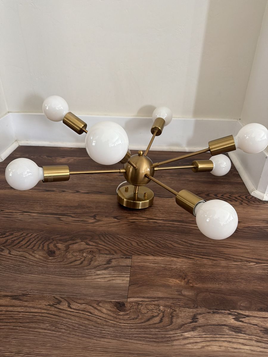 Gold 8 bulb Sputnik light