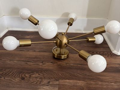 Gold 8 bulb Sputnik light
