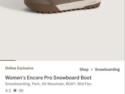 Size 7.5 Vans encore Pro snowboarding boots