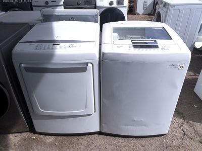 LG top load washer with match electric dryer.
