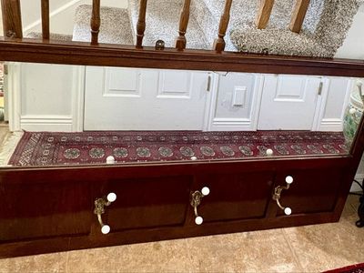 Antique Edwardian Mahogany Hall Mirror