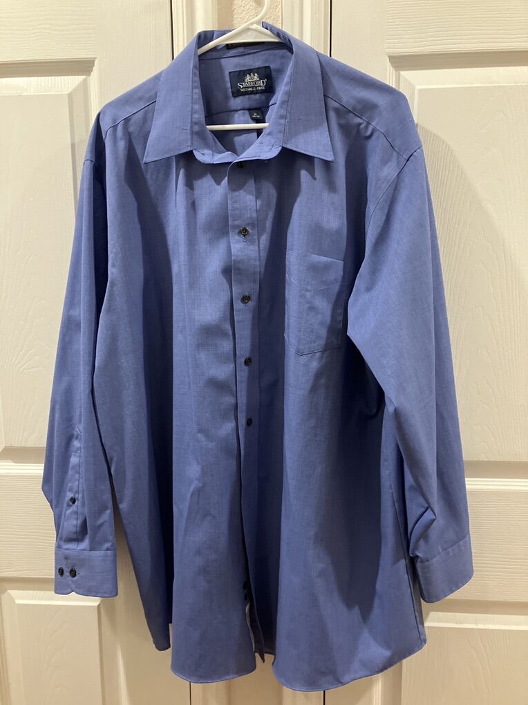 Blue Wrinkle Free Stafford Dress Shirt