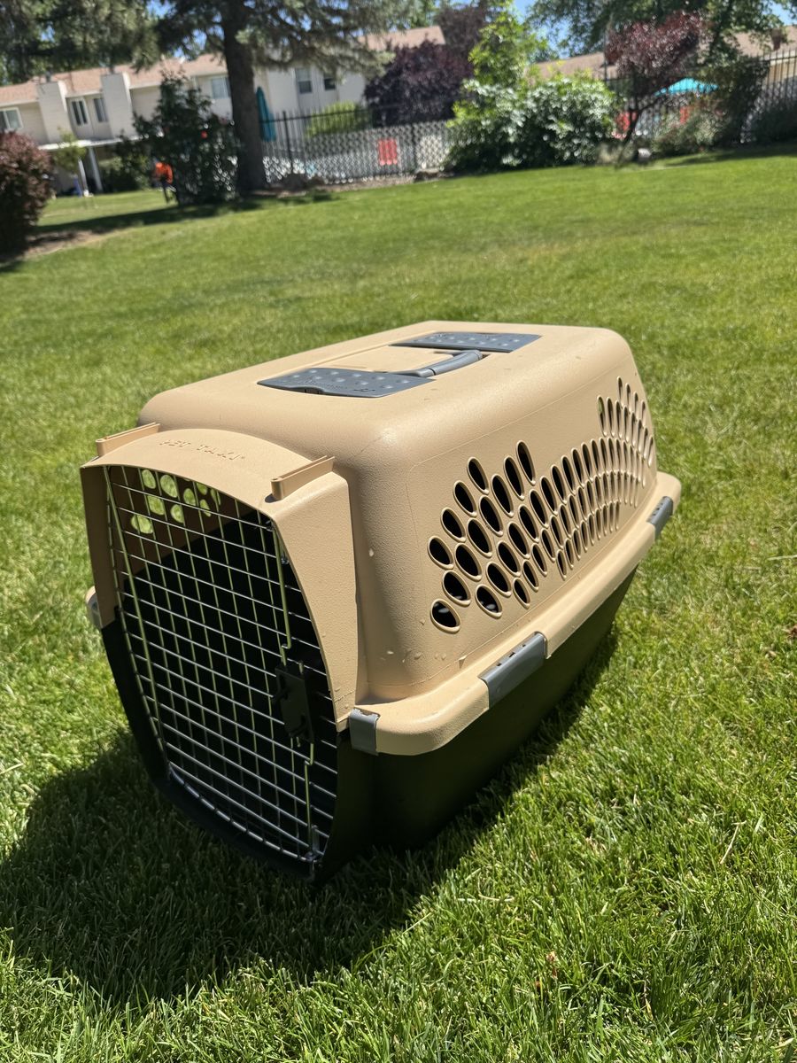 Petmate Vari Kennel Ultra Medium Pet Carrier Dog Cat Crate Travel Tan/Black