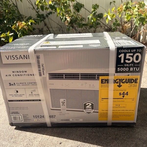 Brand New In Box Vissani 5,000 BTU Window Air Conditioner