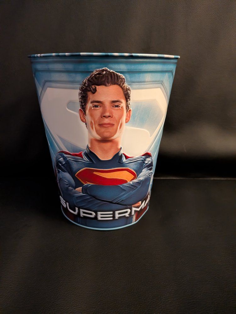 DC Studios Superman Movie Metal Popcorn Bucket Tin 130 oz / 3.8 L Snapco