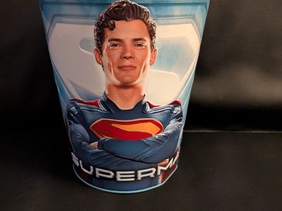 DC Studios Superman Movie Metal Popcorn Bucket Tin 130 oz / 3.8 L Snapco