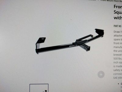 2019 and up dodge ram front 2 in hitch #65081 DRAW TITE great for winch cradle or boat docking