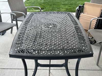 Rectangle Aluminum Patio Outdoor Dining Table