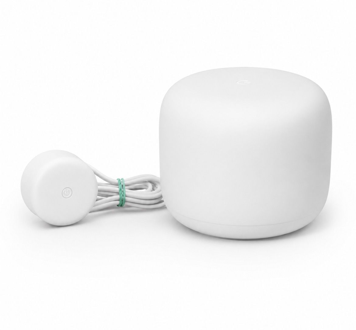 Google Nest WiFi Router H2D AC2200 Mesh WiFi Snow White w/ Power Adapter