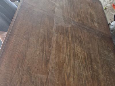 Vintage Wooden Dining Table Top with Leaf Extension Hardware