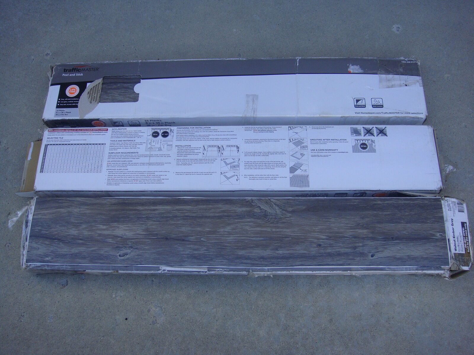 Lot of 3 Boxes WALNUT EMBER GREY.