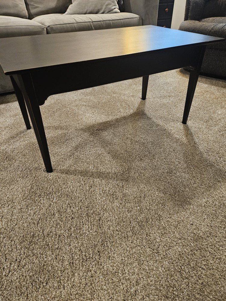 Black wood coffee table