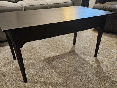 Black wood coffee table