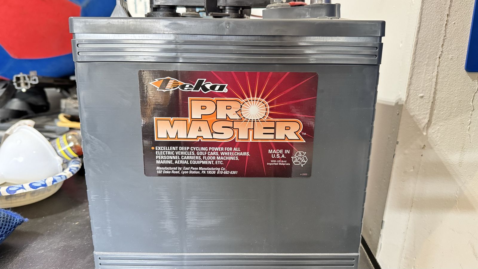 Deka Pro Master GC15 6V Golf Cart Deep Cycle Battery