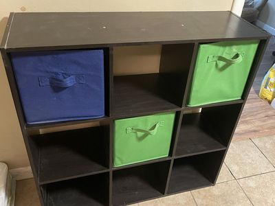 9-Cube Shelf with Totes