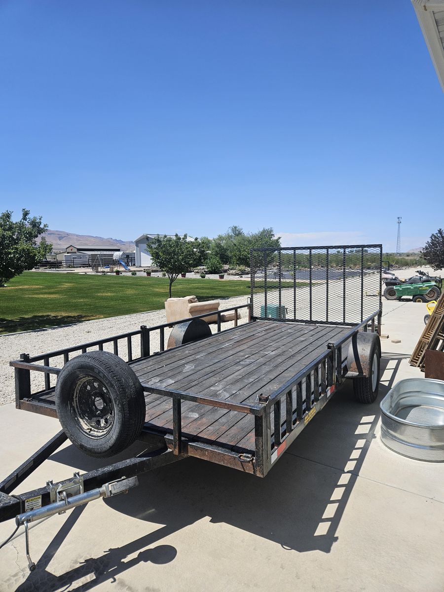 2021 Big Bubba 7' x 14' Utility Trailer – Side Loading Ramps – Excellent Condition