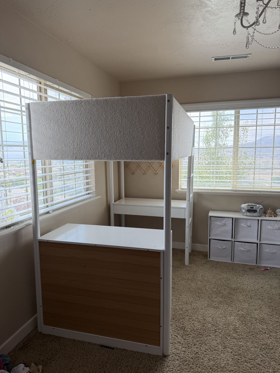 Loft bed with desk and dresser