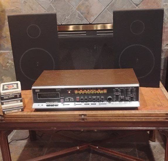 Retro Vintage Electrophonic Stereo Receiver Record Player System 100 w 8-track player recorder works great