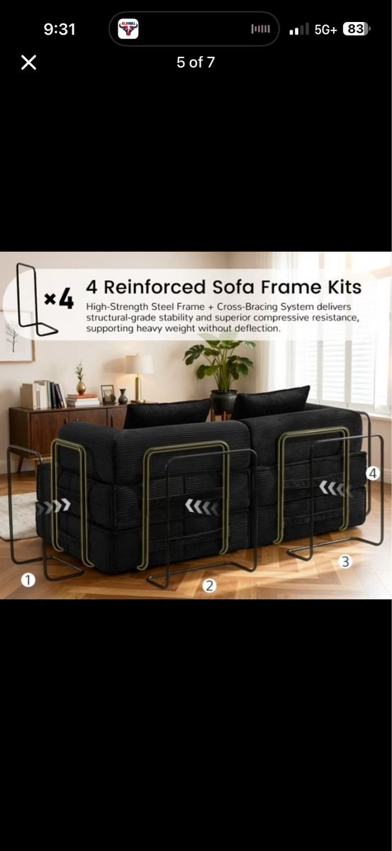 Korser convertible sofa