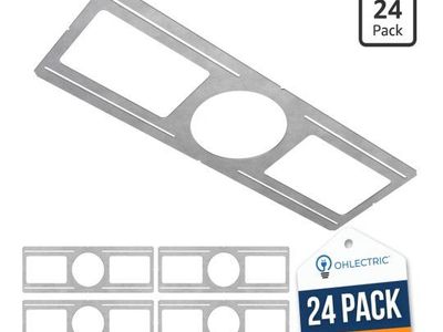 OHLECTRIC 24-Pack 6-Inch Galvanized Steel LED Slim Light Rough-in Plates for New Construction
