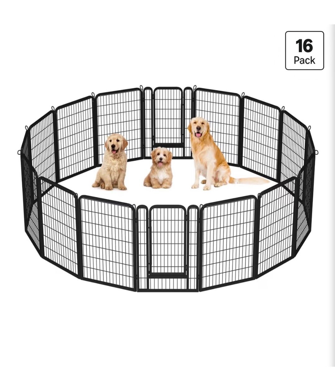 Dog Playpen Outdoor, 40 inch 16 Panels Dog Pen Indoor Heavy Duty