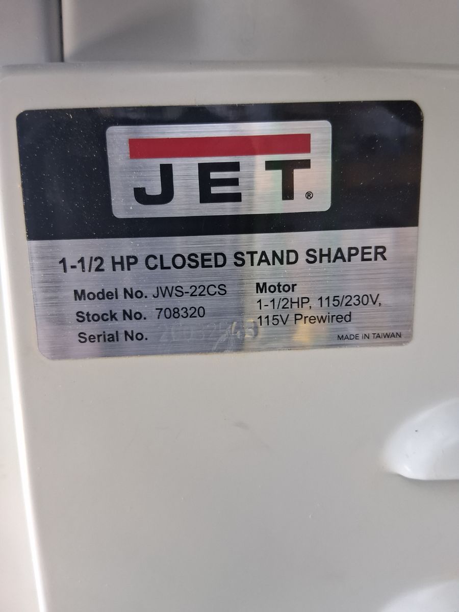 Jet JWS-22CS wood shaper