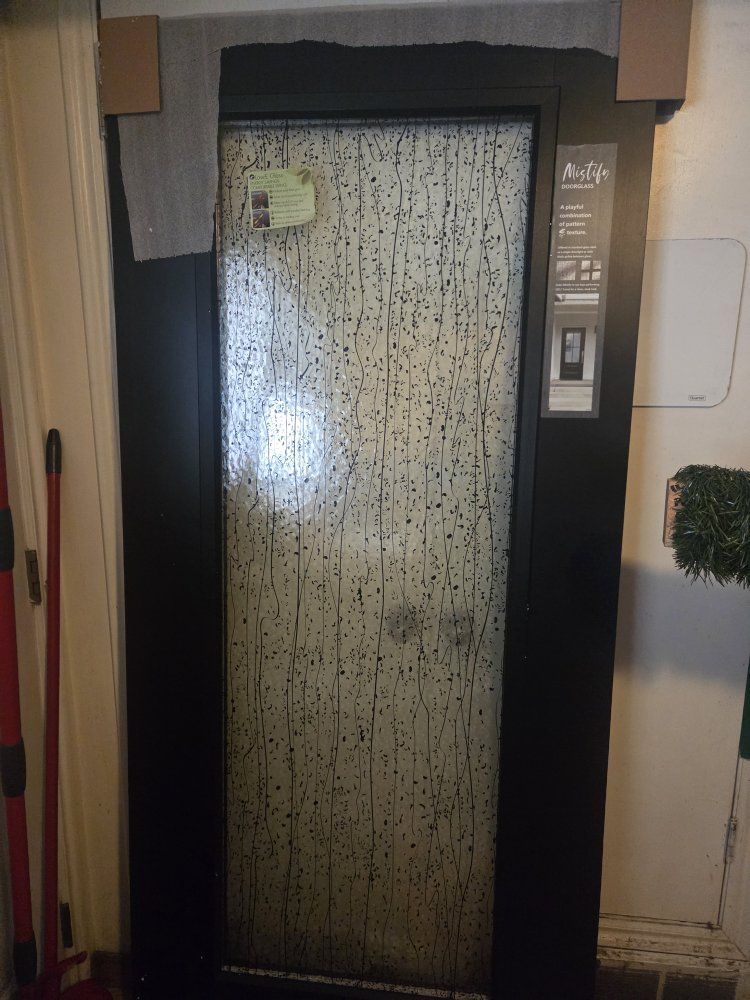 Mistify Decorative Low-E Glass Door Insert with Frame