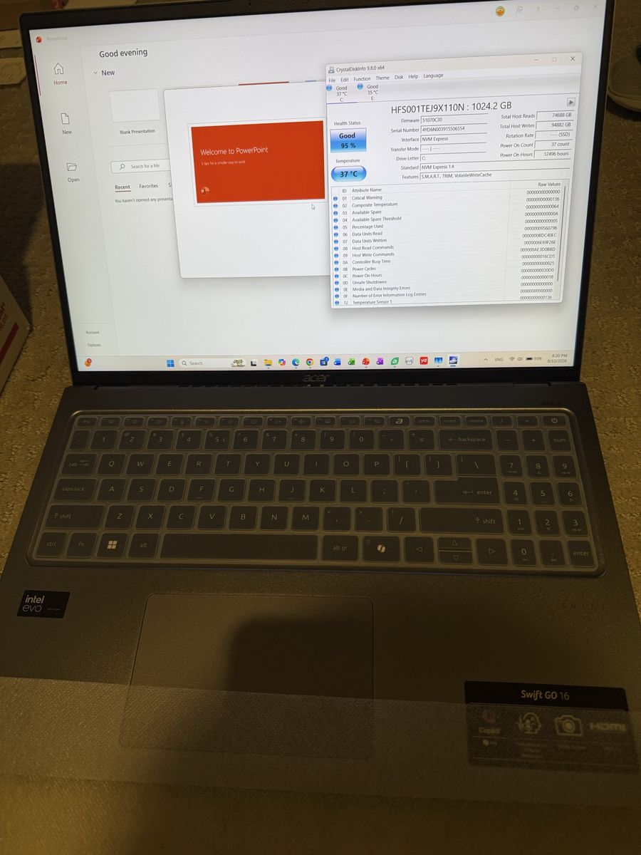 Acer Swift Go Touch Laptop Intel Ultra 9 CPU 32 GB DDR5 RAM 1 TB SSD