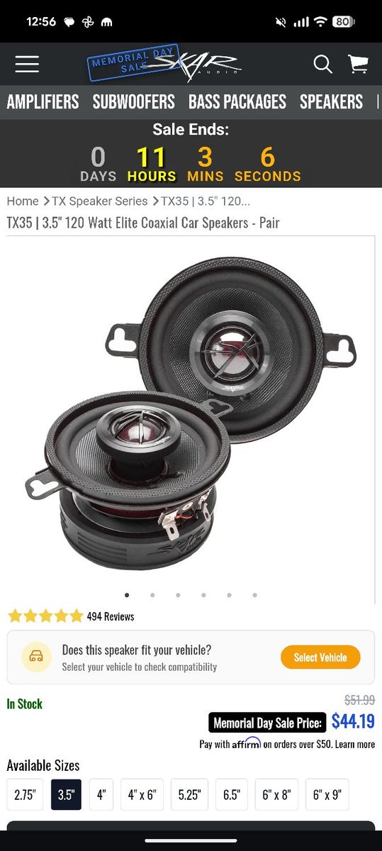 Skar Audio 3.5" Speakers