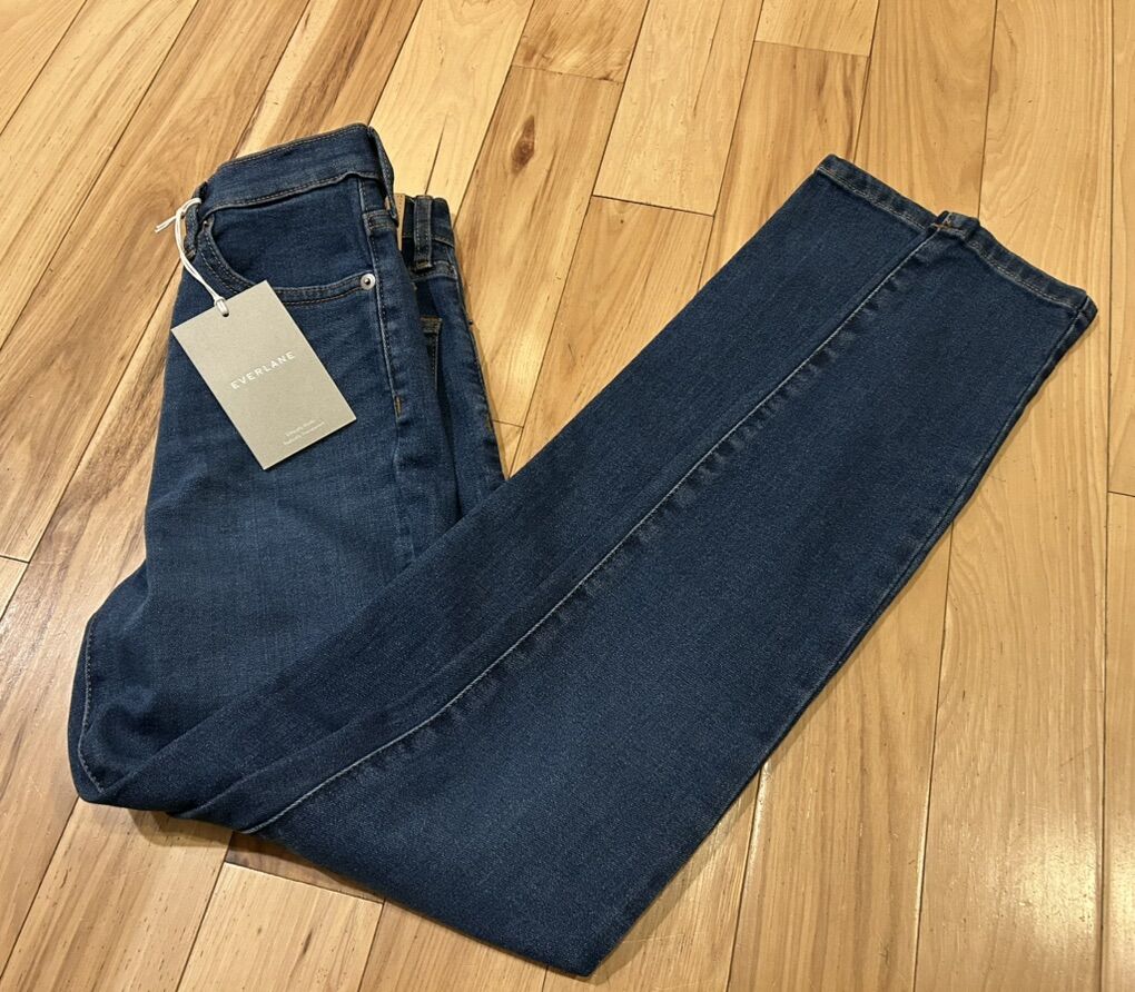 NWT Everlane High Rise Skinny Blue Jeans Size 23