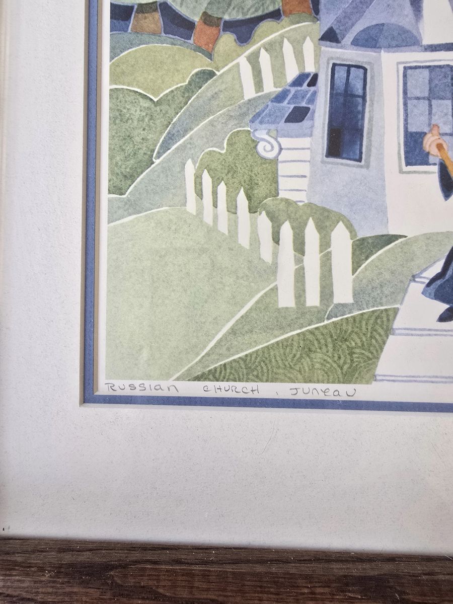 Rie Muñoz  Russian Church, Juneau Signed, 122/750