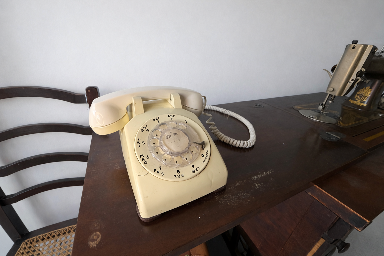 Vintage phone and Calculator