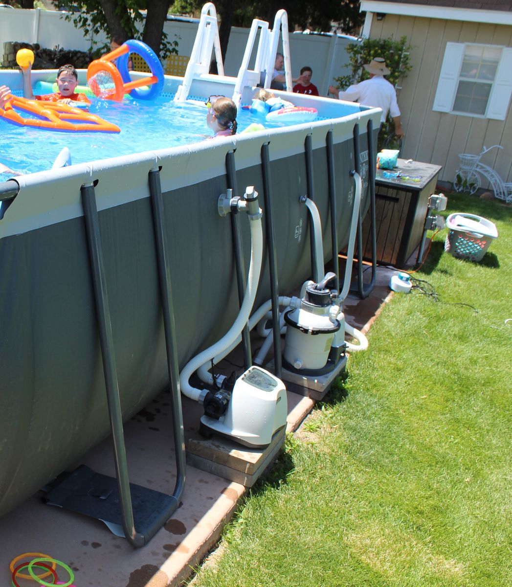 Intex 18' x 9' x 52" Ultra XTR Rectangular Frame Swimming Pool Set with Pump