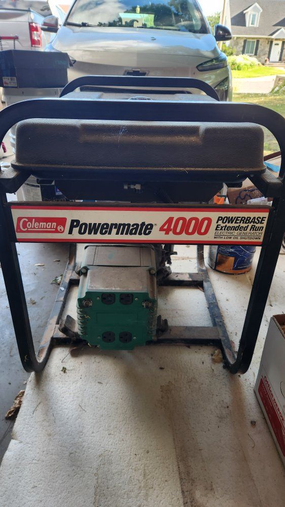 Coleman Powermate 4000 Powerbase Extended Run Electric Generator with Low Oil Shutdown