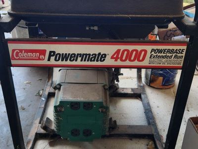 Coleman Powermate 4000 Powerbase Extended Run Electric Generator with Low Oil Shutdown
